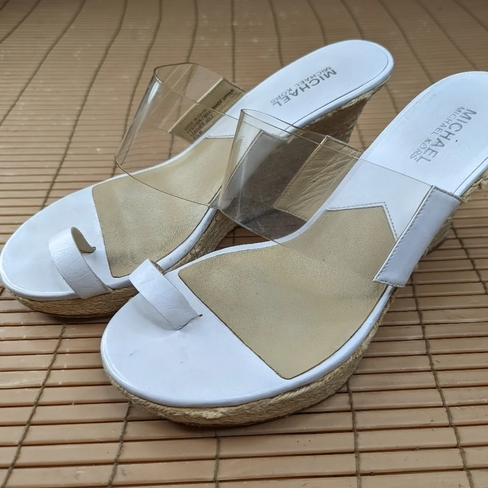 Michael Kors women's sz 6M platform espadrille toe loop sandals